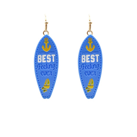 Surfer Board Clay Earrings - Picture 1 of 1